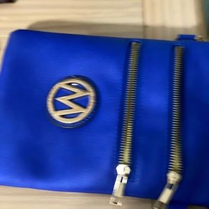 Mia Farrow Royal blue purse